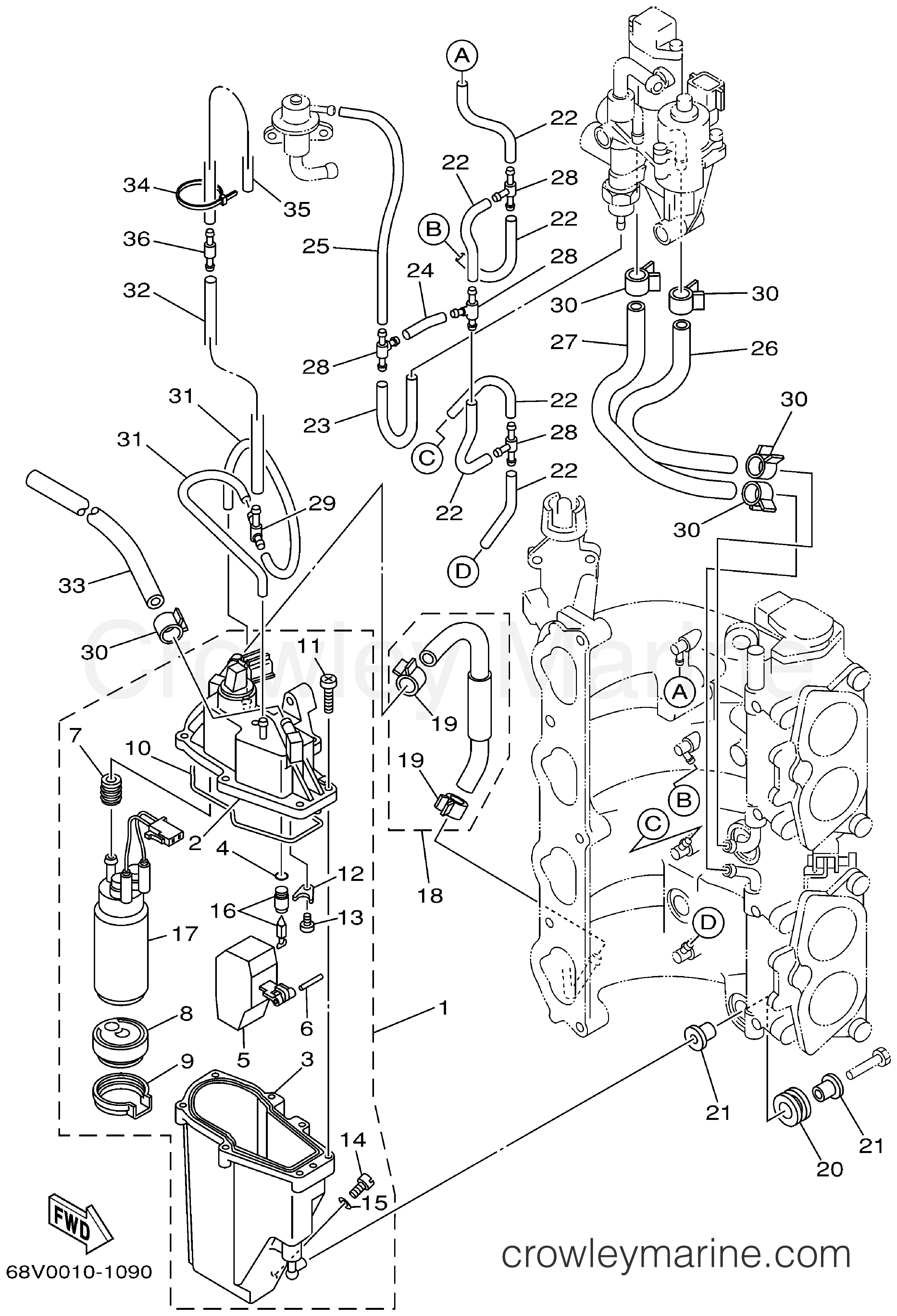 Yamaha Motors LF115TXRA - FUEL INJECTION PUMP