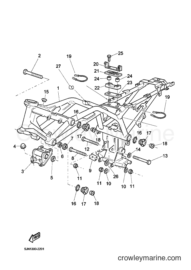 2002 Street Bike BT1100 - BT1100 (5JN1) [030] - FRAME