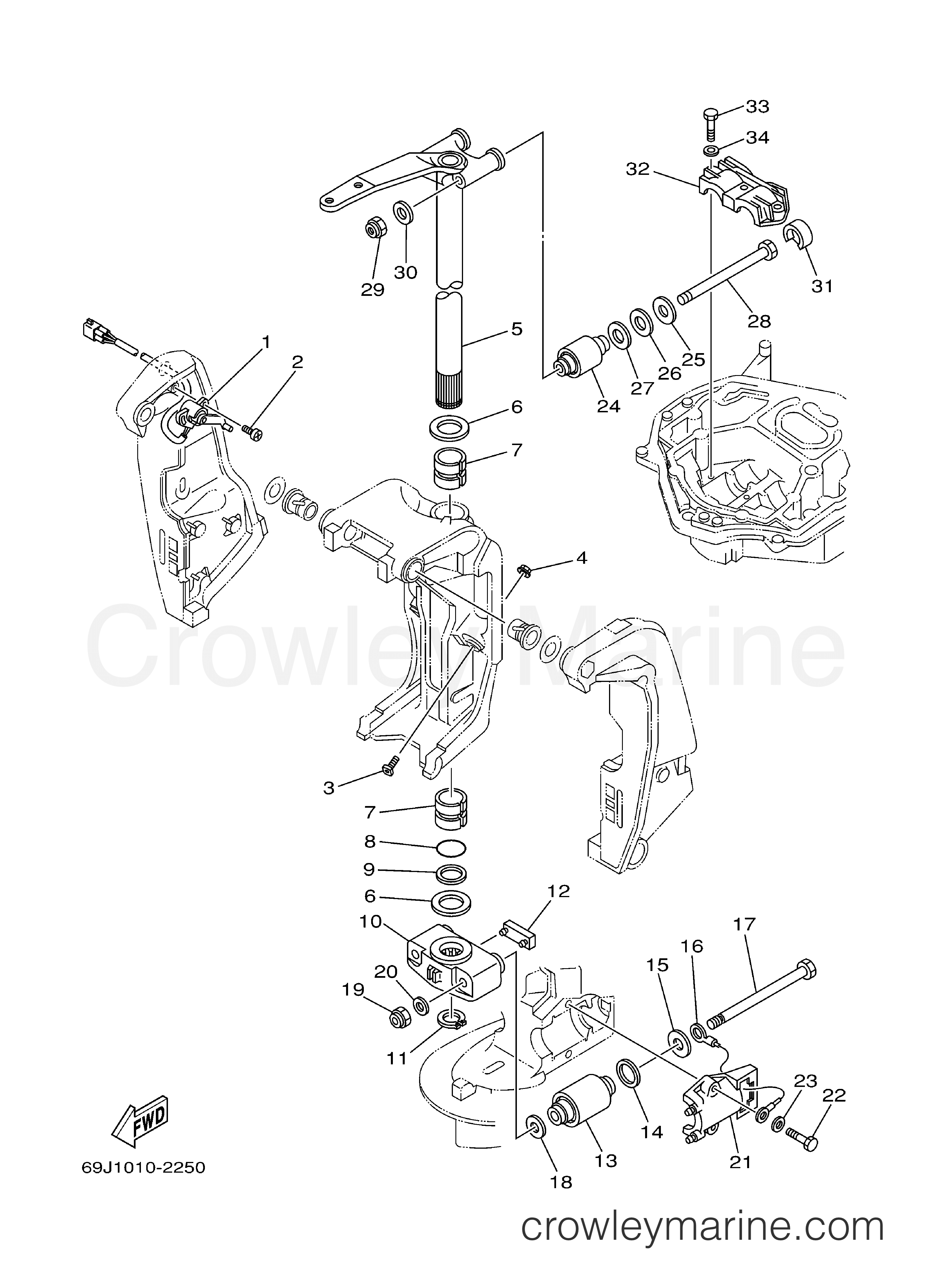 Yamaha Motors F200TXRA - BRACKET 2
