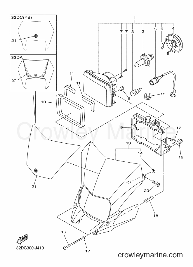 2010 Dirt Bike WR250X - WR250X (32DC) [010] - HEADLIGHT