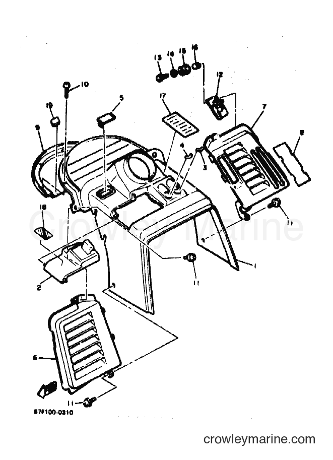 1990 Snowmobile PZ480P - PZ480P (87F1) [010] - INSTRUMENT PANEL