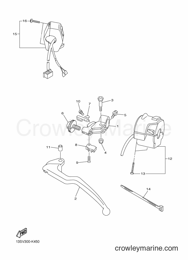 2011 Sport Bike YZF-R6 - YZF-R6 (13SW) [010] - HANDLE SWITCH & LEVER