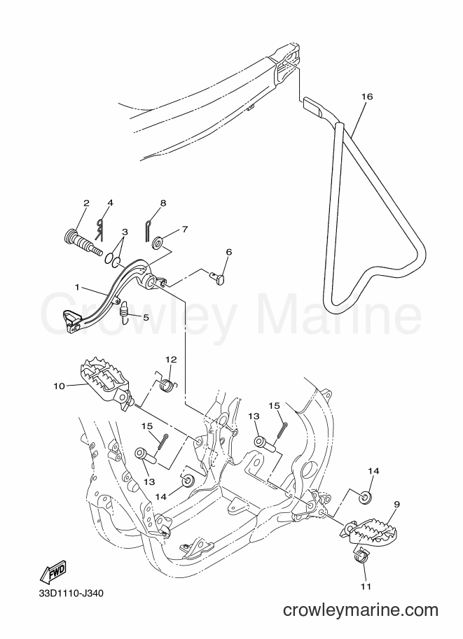 2010 Dirt Bike YZ450F - YZ450F (33D1) [010] - STAND & FOOTREST