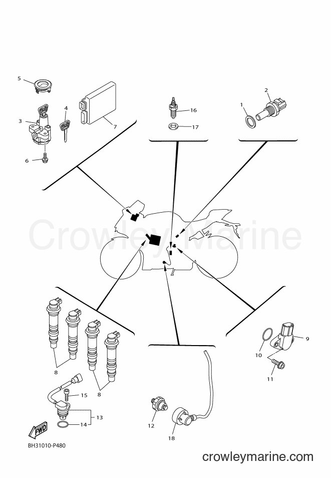 Yamaha Motors YZF-R1 RaceBase (BH32) [010] - ELECTRICAL 1