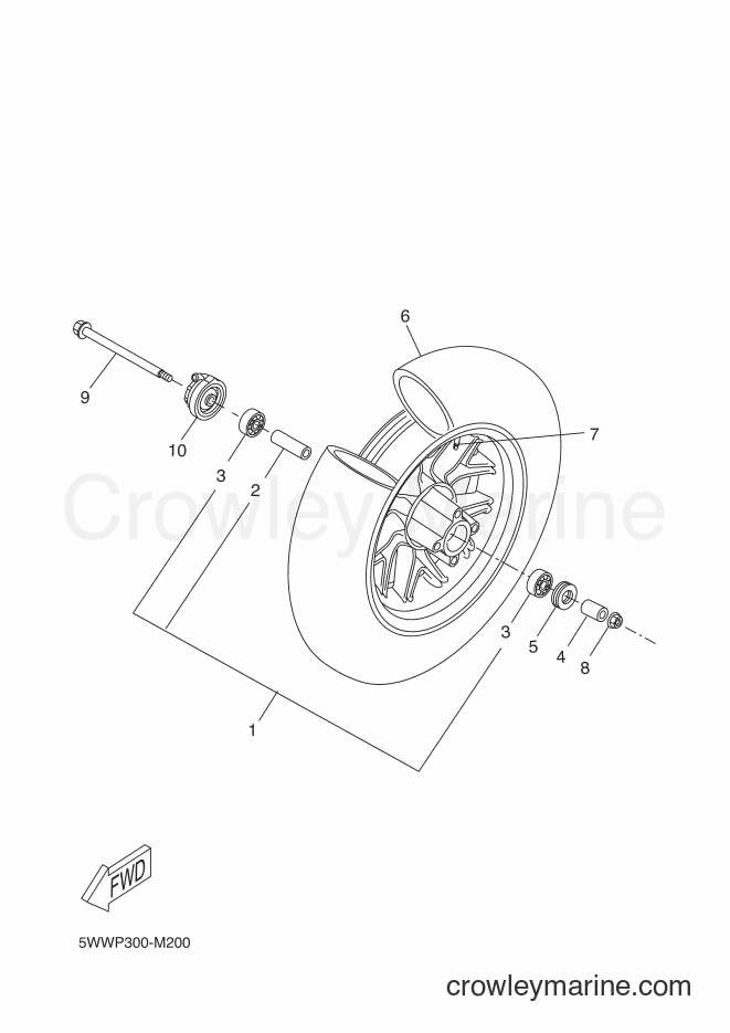 Yamaha Motors CW50 (5WWP) [060] - FRONT WHEEL