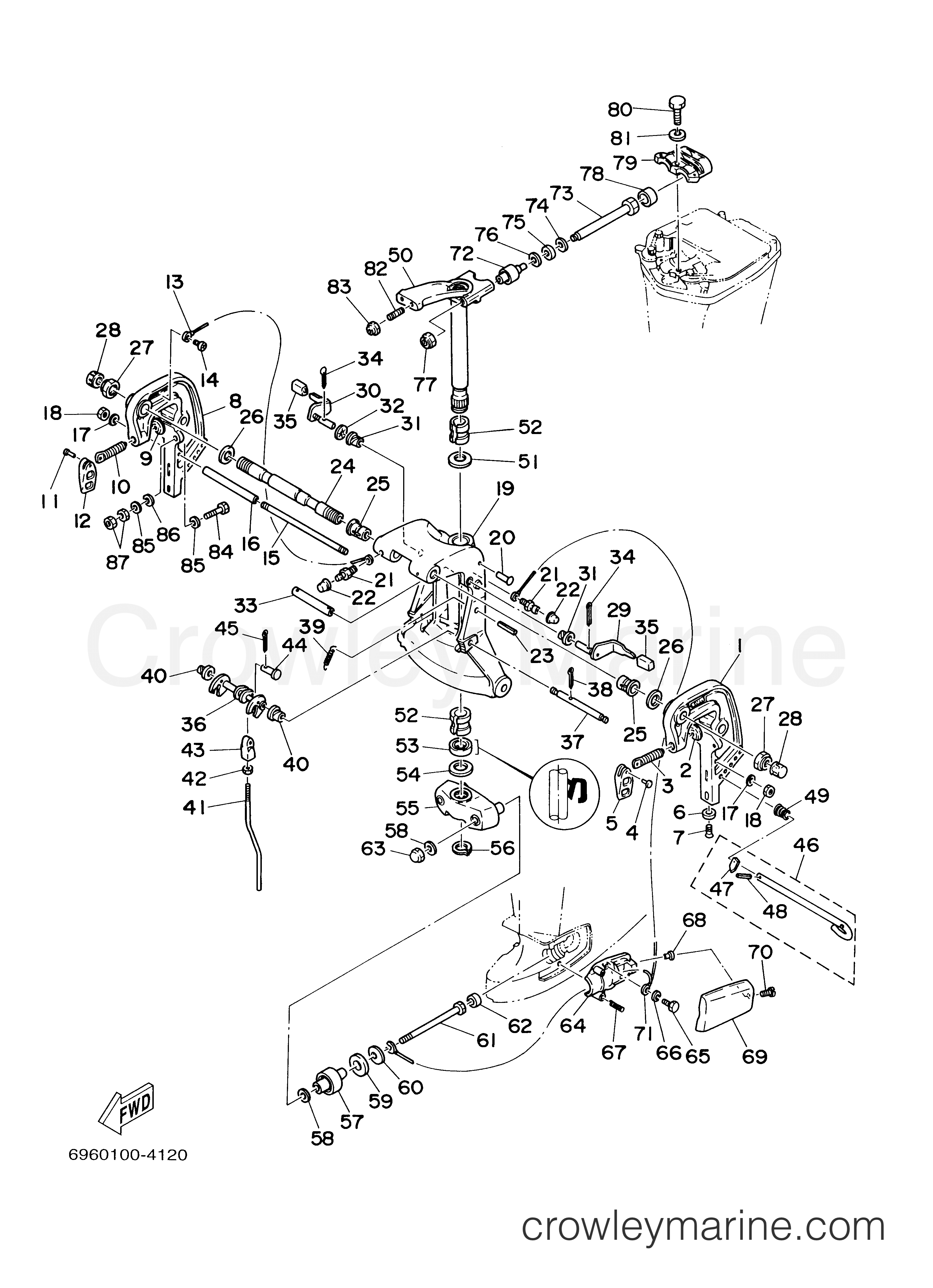 Yamaha Motors E48MLHY - BRACKET 1