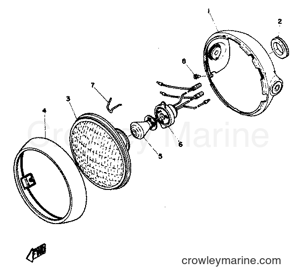 1974 Street Bike RD350 - RD350 (RD1) [999] - HEADLIGHT