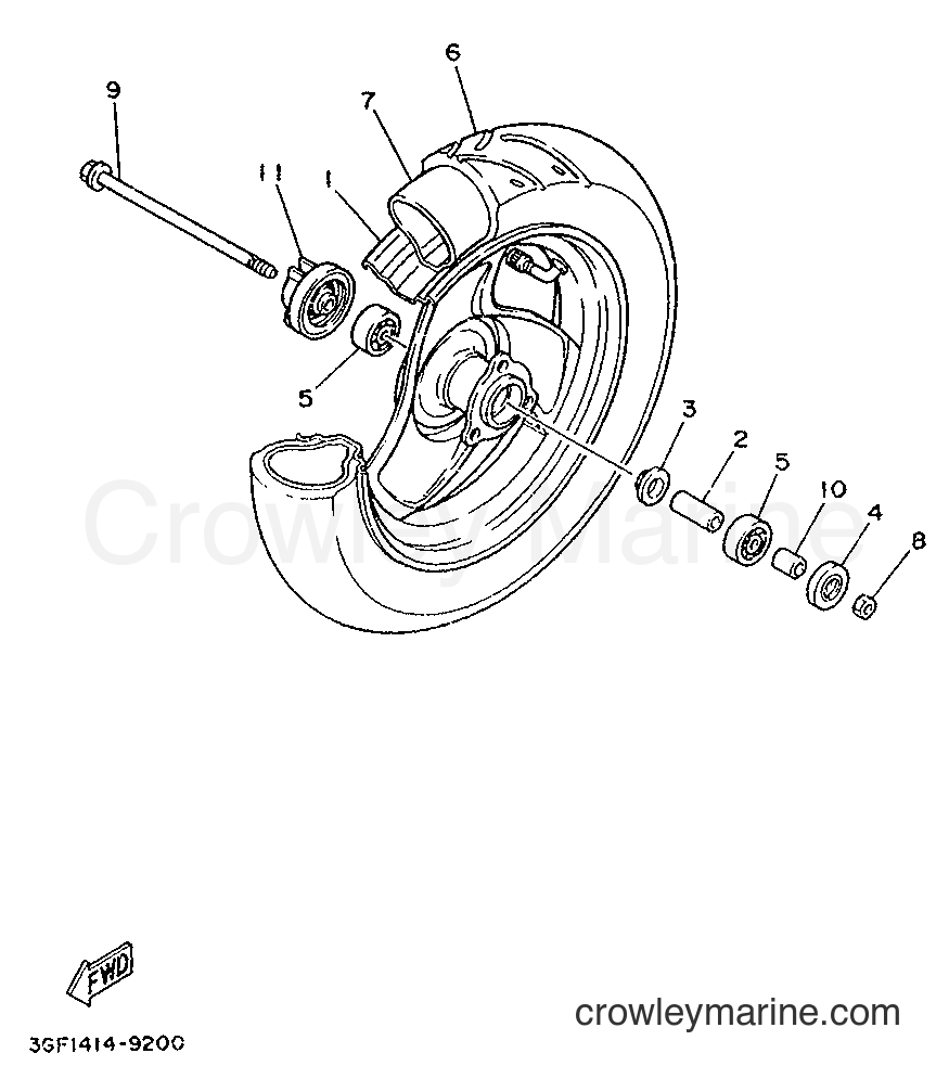 1996 Scooter CR50Z - CR50Z (3WN2) [999] - FRONT WHEEL
