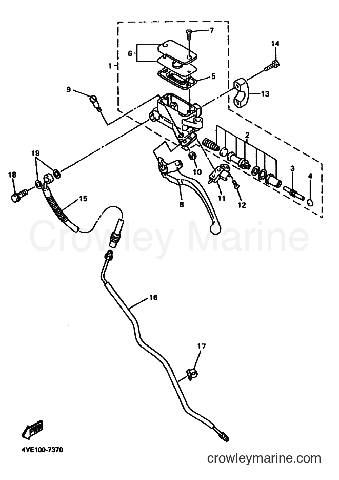 1997 Cruiser XVZ13LT - XVZ13LT (4YE3) [010] - FRONT MASTER CYLINDER 2