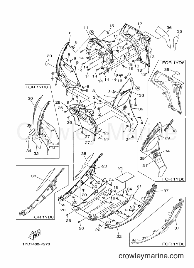 Yamaha Motors AF115FC (1YD8) [010] - LEG SHIELD