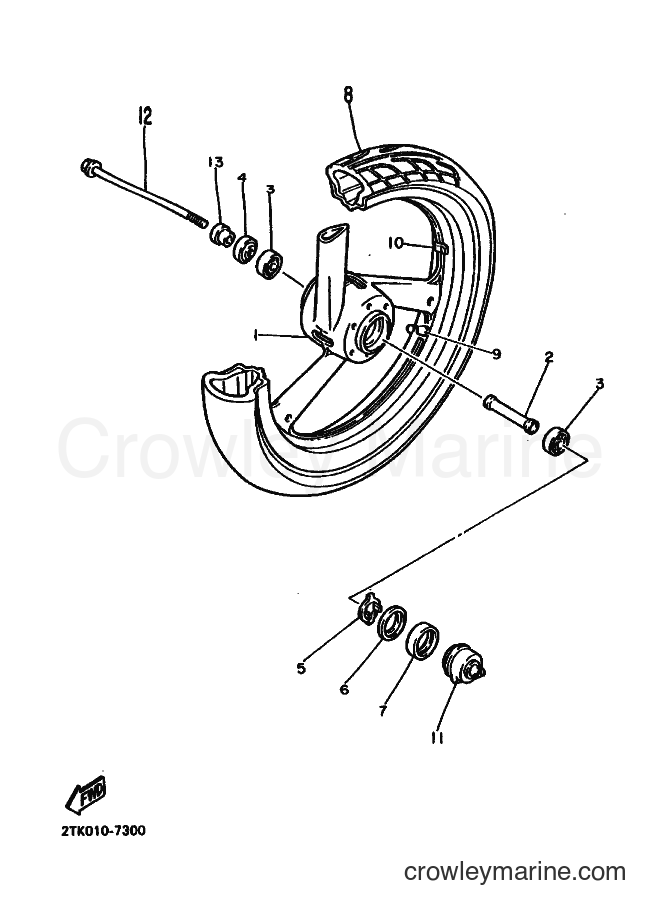 1989 Sport Bike FZR400 - FZR400 (3BF4) [010] - FRONT WHEEL