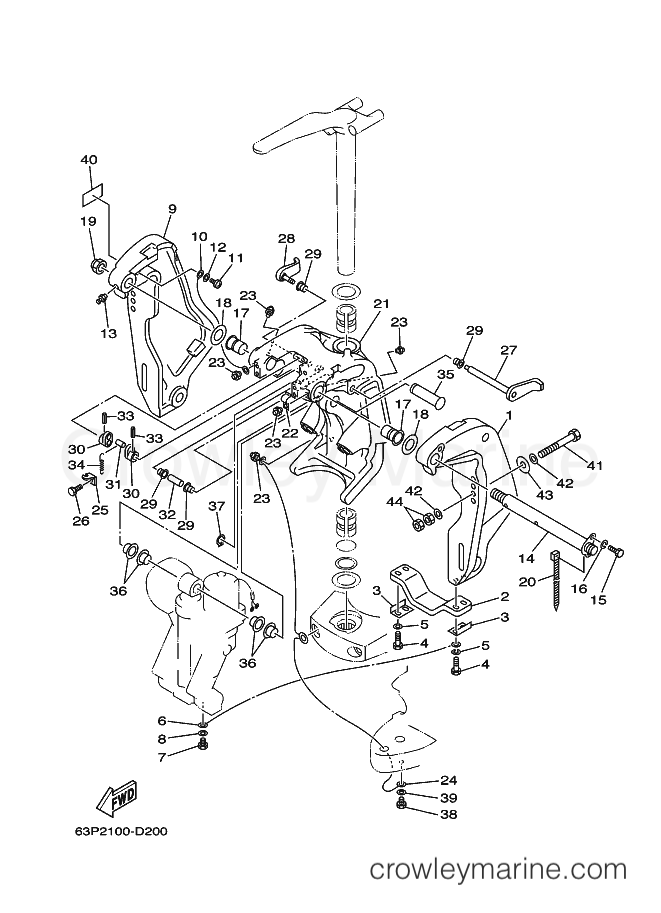 Yamaha Motors F150AETL (63P4) [130] - BRACKET 1