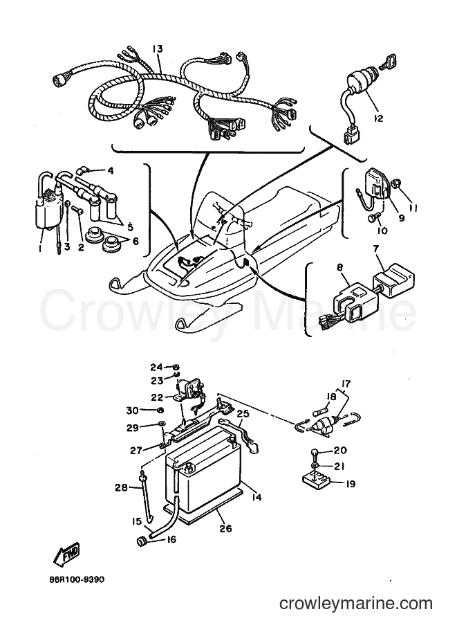 1989 Snowmobile VK540 - VK540 (86R1) [010] - ELECTRICAL 1