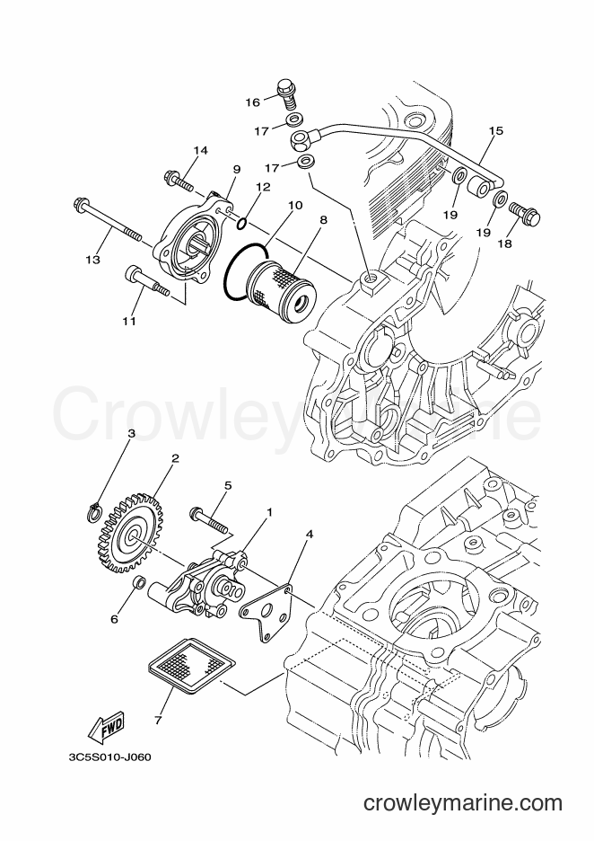 2010 Dirt Bike XT250 - XT250 (3C5S) [010] - OIL PUMP