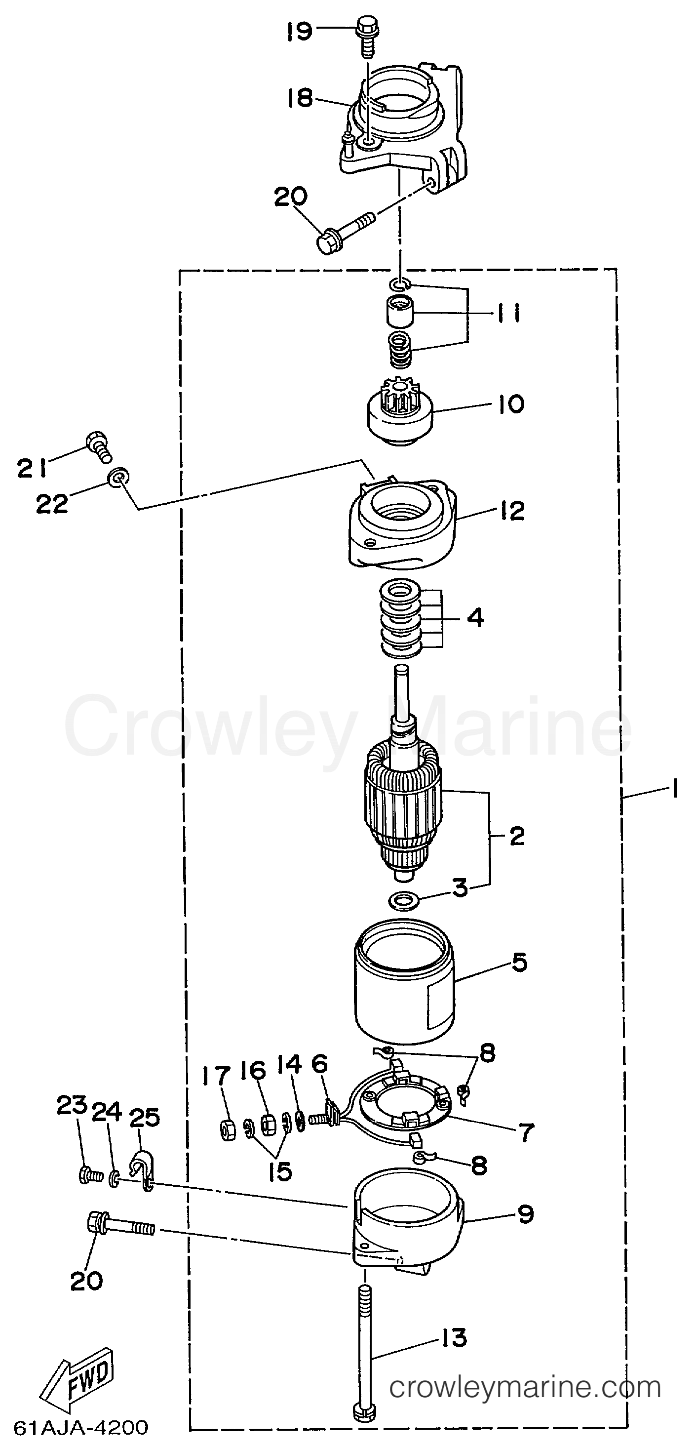 Yamaha Motors V225TLRX - STARTING MOTOR