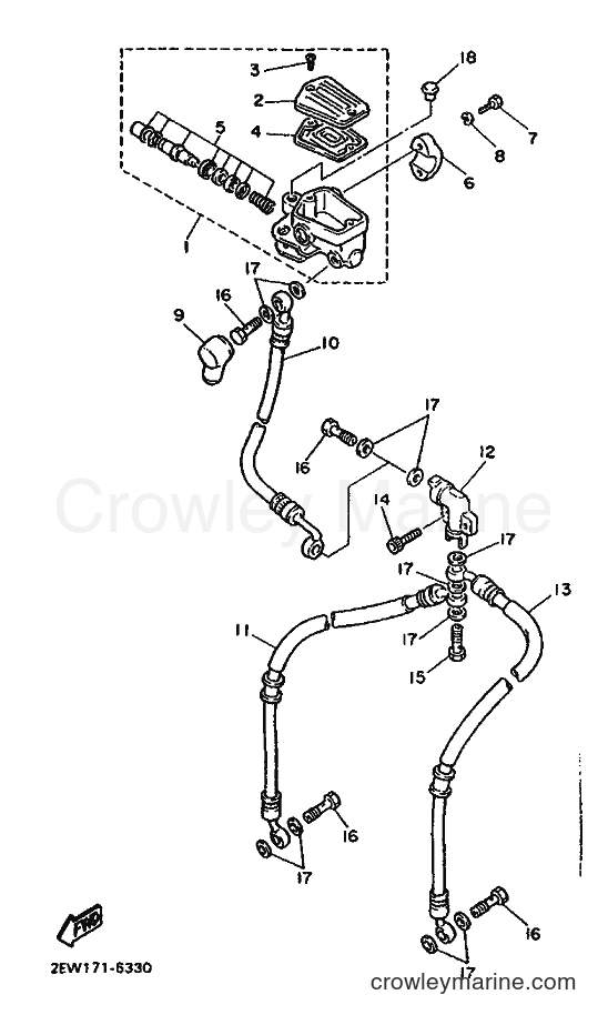 Yamaha Motors FZ600 (3BX) [999] - FRONT MASTER CYLINDER