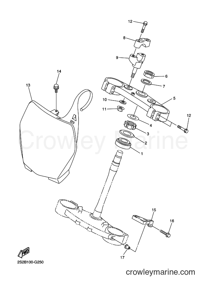 2008 Dirt Bike YZ450F - YZ450F (2S2B) [020] - STEERING