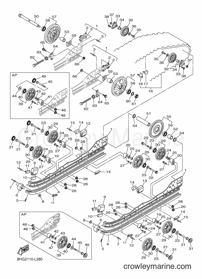 2014 Snowmobile RX10GT2 - RX10GT2 (8JCA) [010] - TRACK SUSPENSION 1