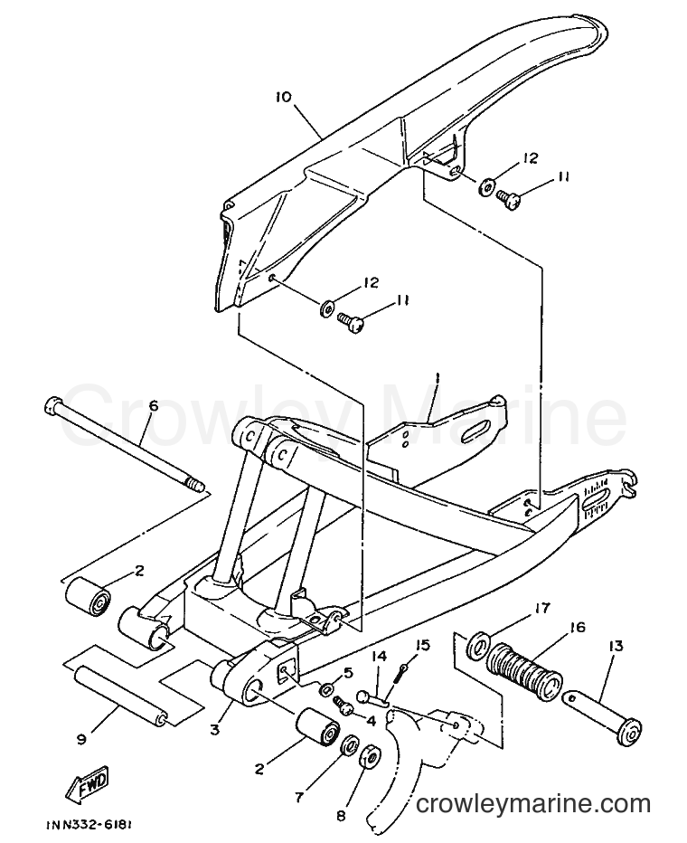 1987 Scooter DT50M - DT50M (2UM) [999] - REAR ARM