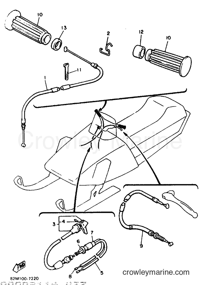 Yamaha Motors EX570 (82M) [999] - CONTROL CABLE