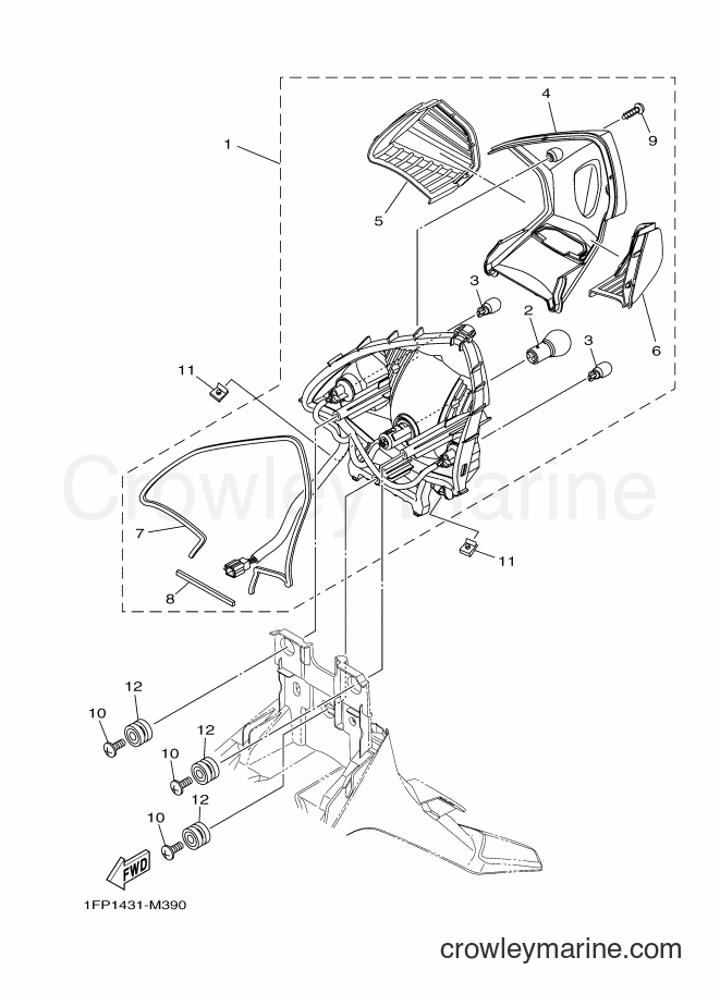 2013 Scooter T115FL - T115FL (1FP3) [010] - TAILLIGHT
