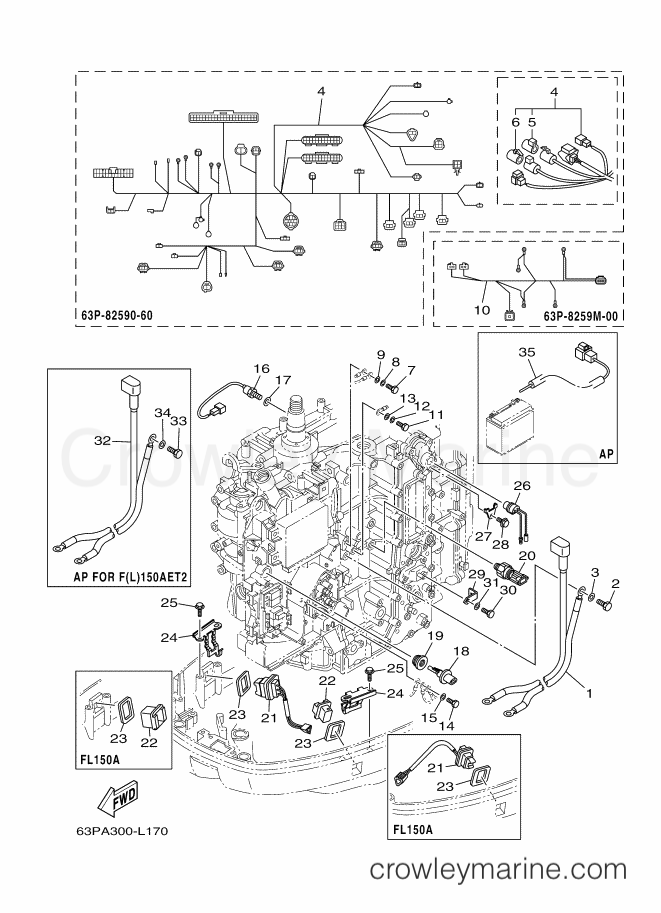Yamaha Motors F150AETL (63PA) [070] - ELECTRICAL 3