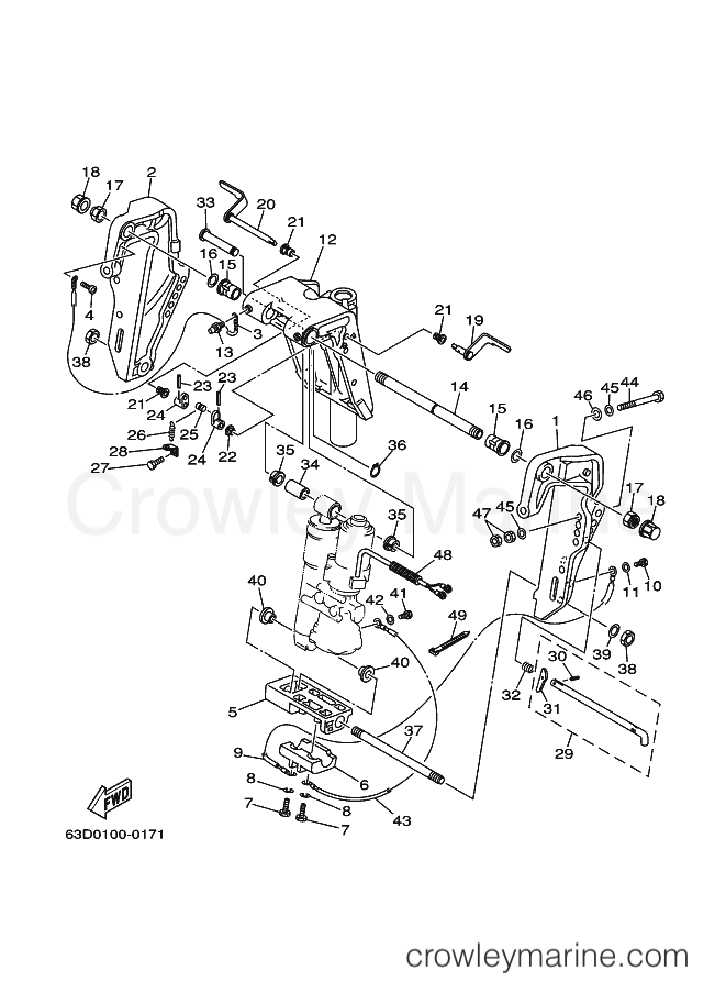 Yamaha Motors 40V (63C) [030] - BRACKET 1