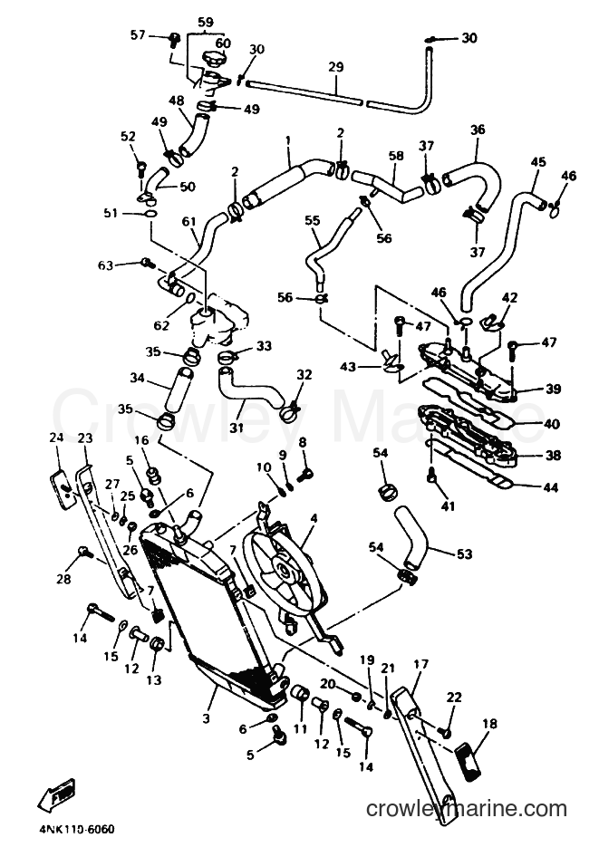 1996 Cruiser XVZ13AT - XVZ13AT (4NL3) [010] - RADIATOR & HOSE