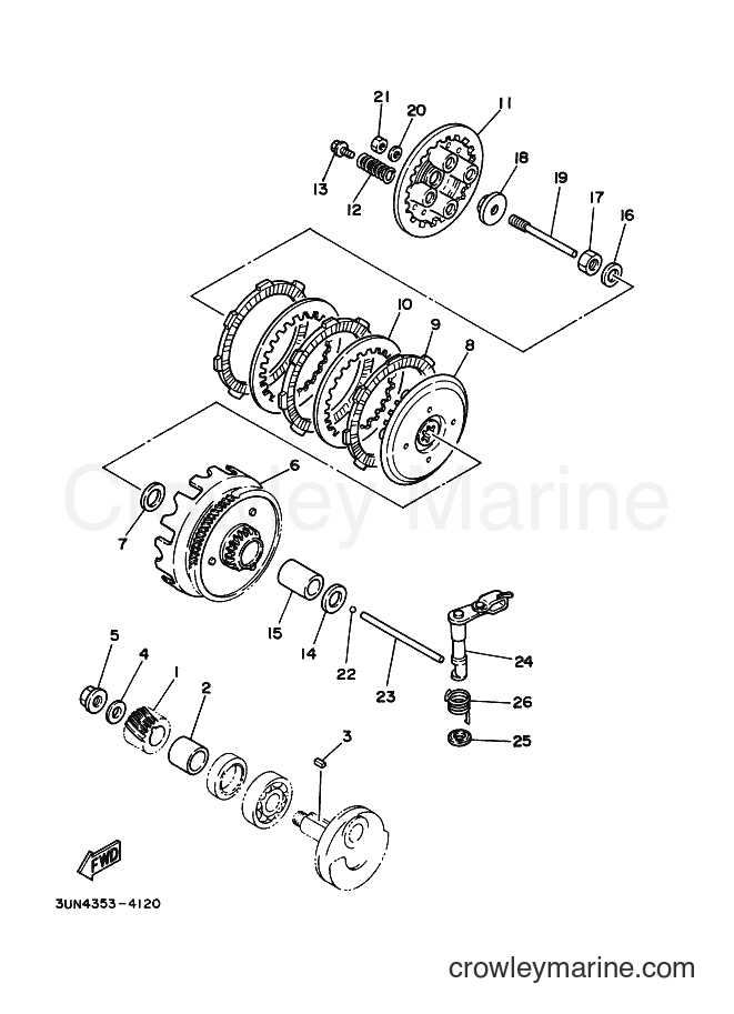 1996 Scooter DT50LC - DT50LC (3UN5) [010] - CLUTCH
