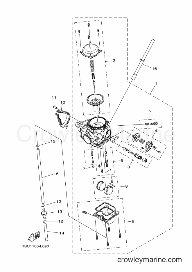 2012 ATV YFM300 - YFM300 (1SC2) [010] - CARBURETOR