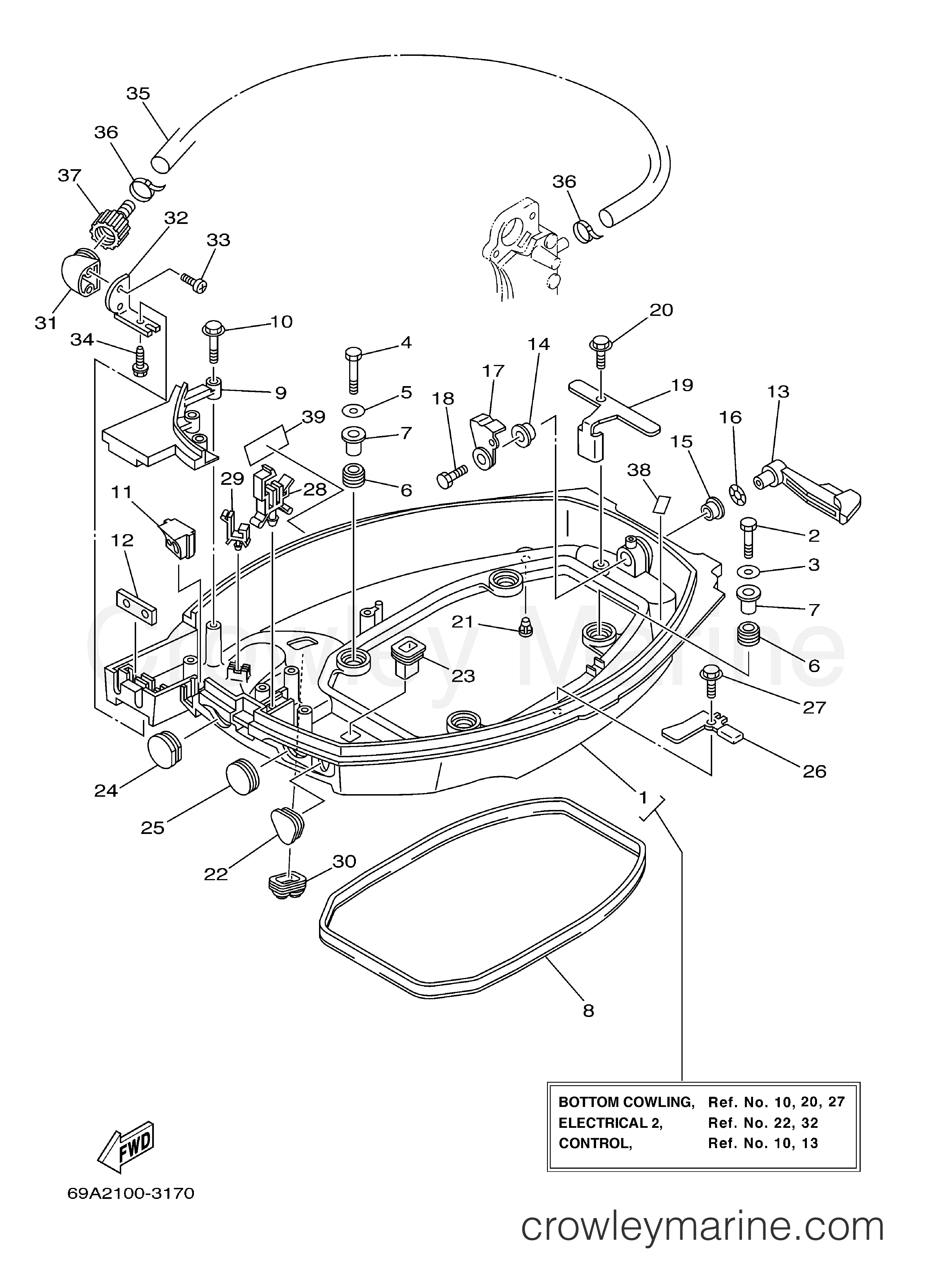 Yamaha Motors F15PLRC - BOTTOM COWLING