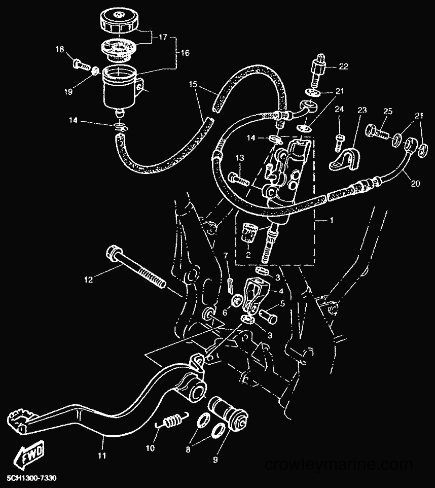 2000 Dirt Bike TT600R - TT600R (5CH3) [010] - REAR MASTER CYLINDER