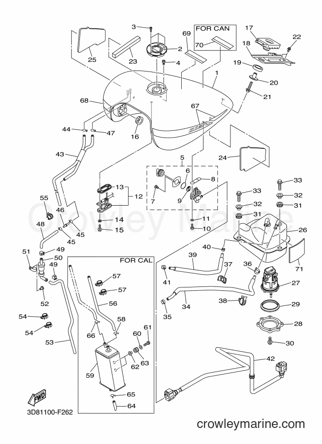 Yamaha Motors XVS1300A (3D83) [010] - FUEL TANK