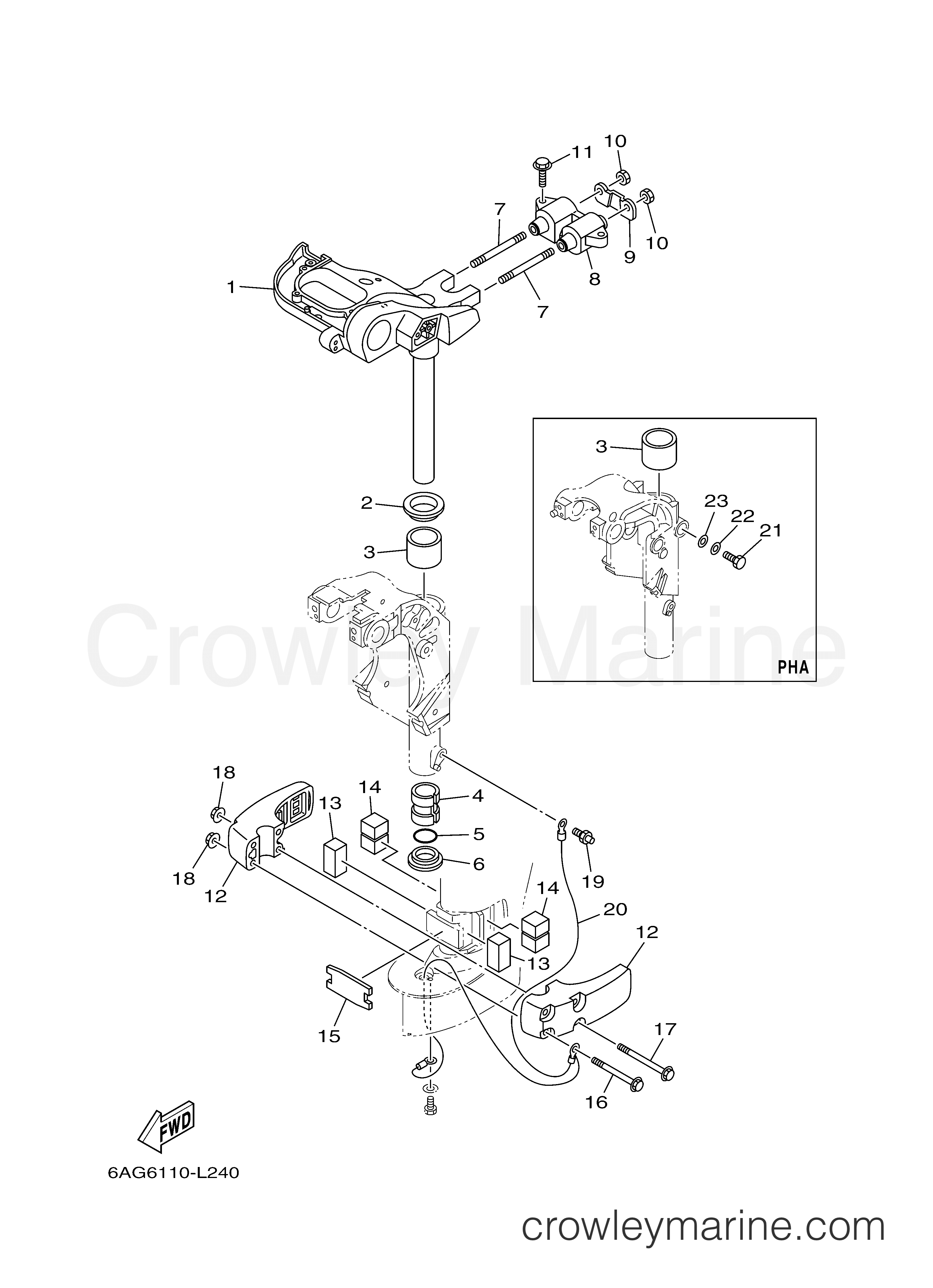 Yamaha Motors F15LPHA - BRACKET 3