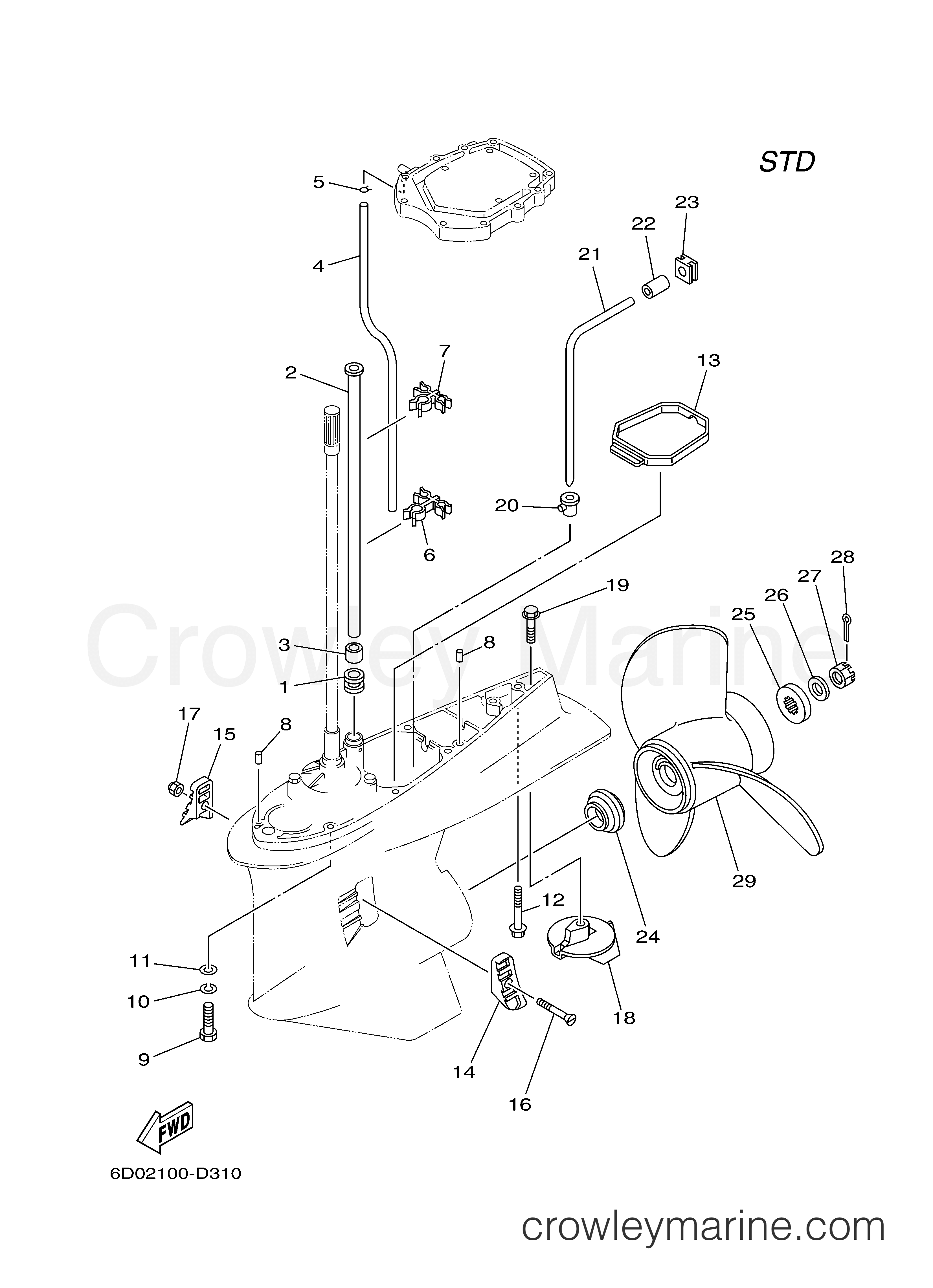 Yamaha Motors Z300TXRD - LOWER CASING DRIVE 2