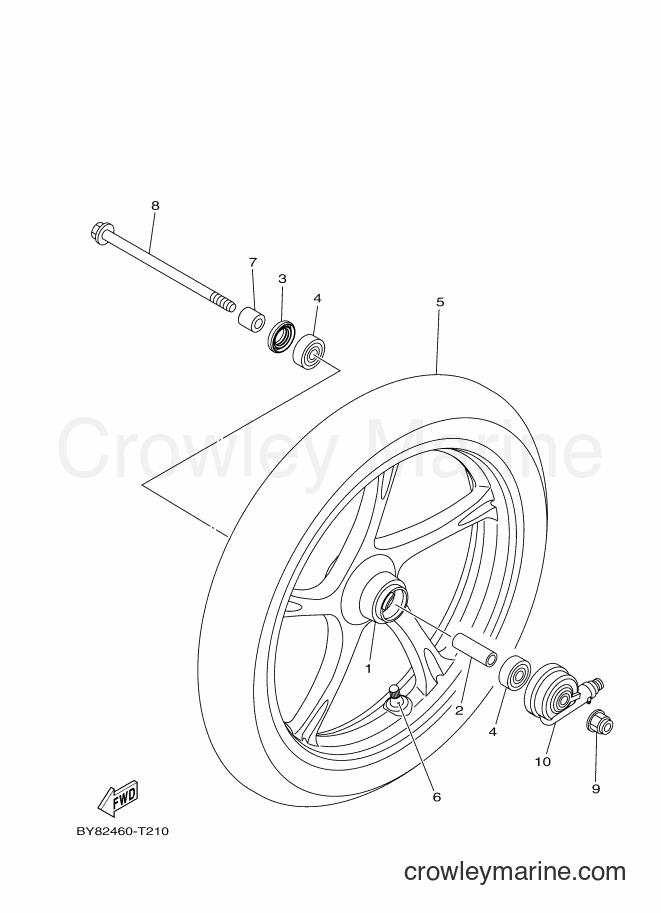 2018 Scooter LNY125 - LNY125 (B3B1) [010] - FRONT WHEEL