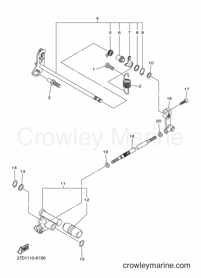 Yamaha Motors XVS13CB (1GP6) [010] - SHIFT SHAFT