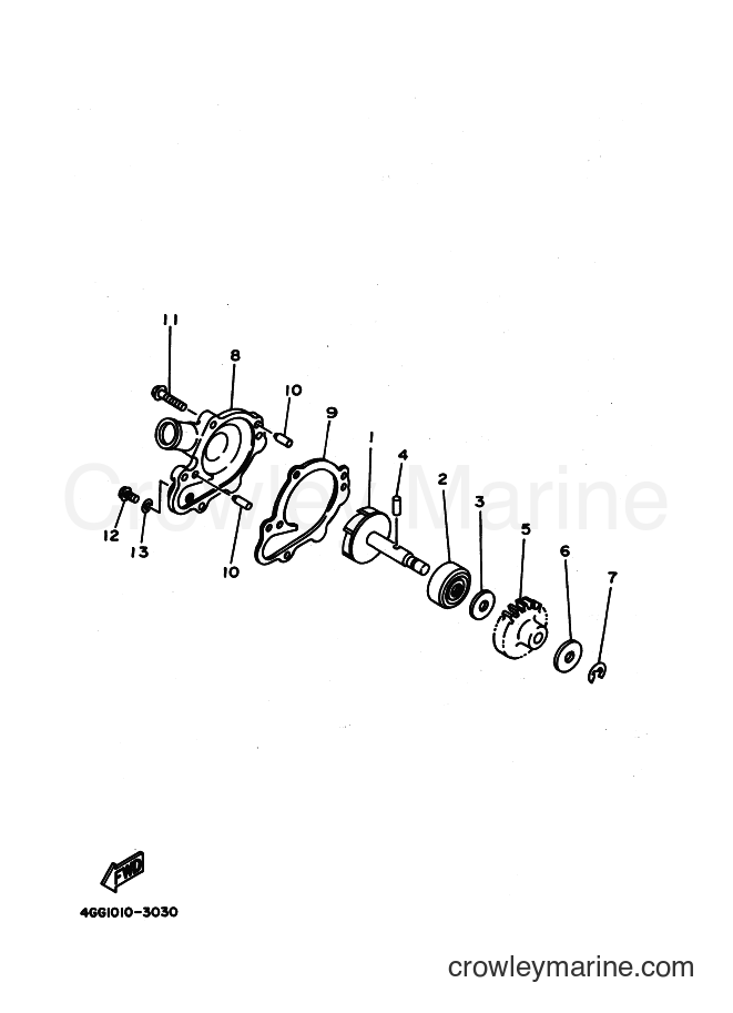 1996 Dirt Bike TY250Z - TY250Z (4GG8) [070] - WATER PUMP