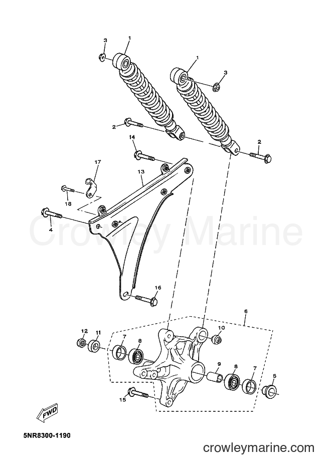 2002 Scooter YP125E - YP125E (5NR8) [040] - REAR ARM & SUSPENSION