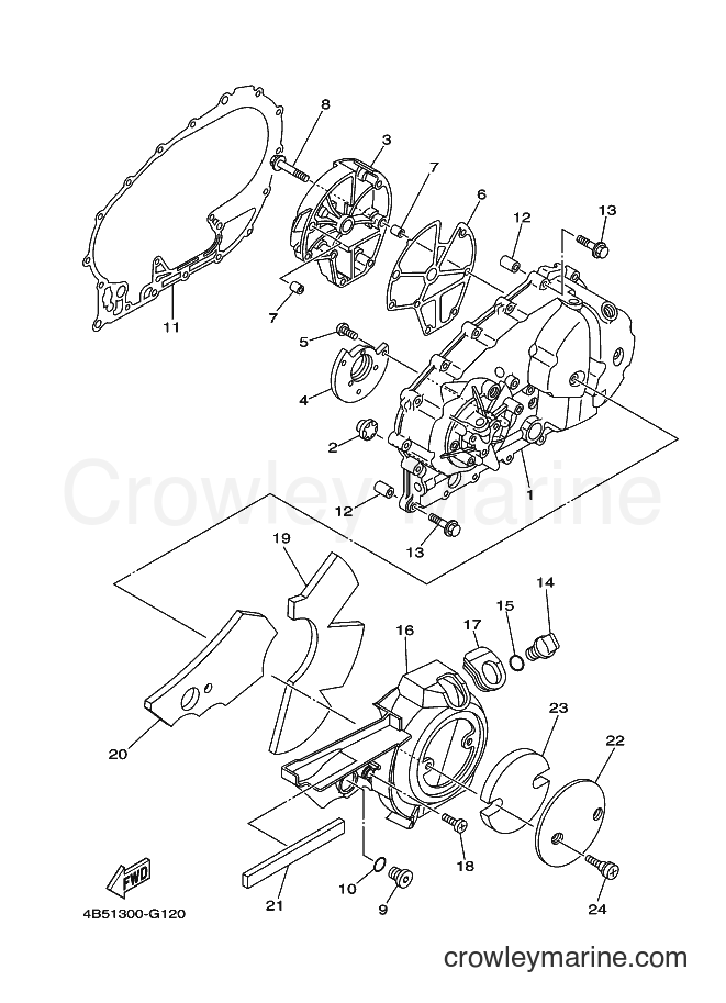 2009 Scooter XP500A - XP500A (4B59) [070] - CRANKCASE COVER 1