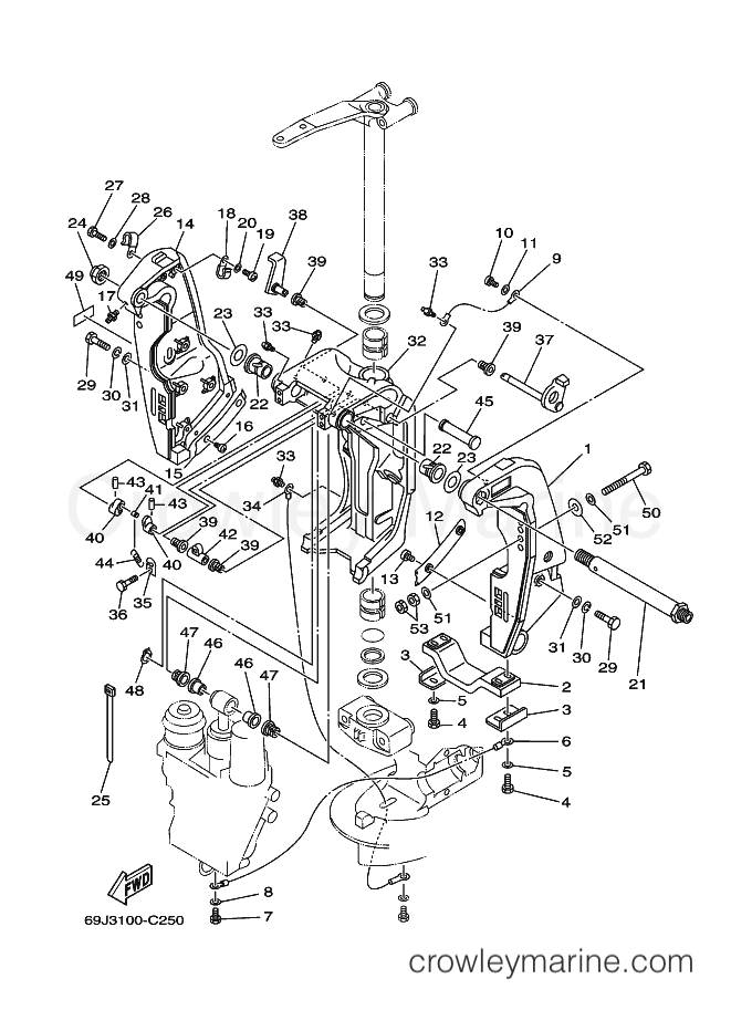 Yamaha Motors F200AETX (60L4) [050] - BRACKET 1