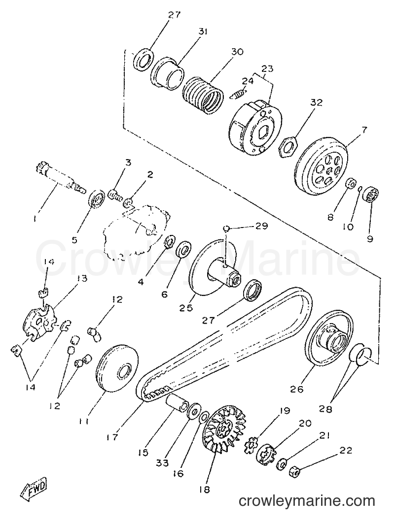 1996 Scooter YA50M - YA50M (3UG1) [999] - CLUTCH