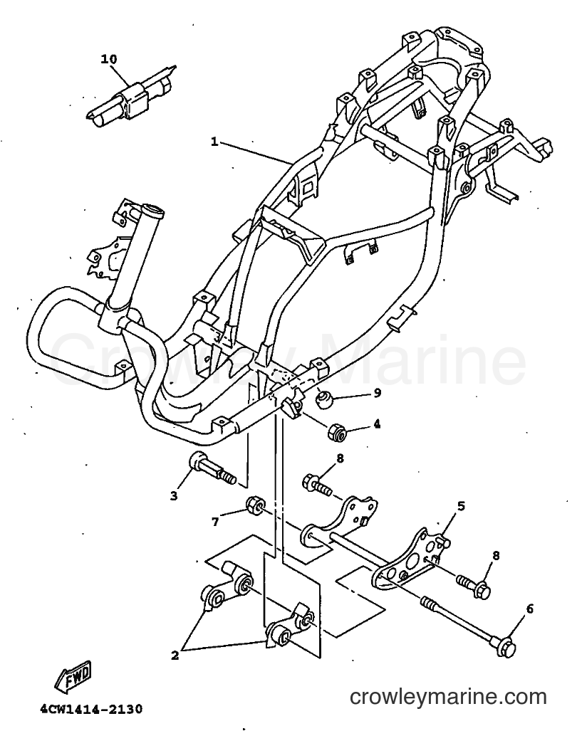 1998 Scooter XC125T - XC125T (4KY7) [010] - FRAME