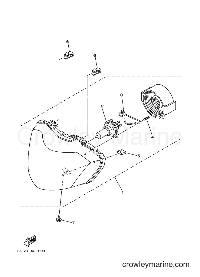 Yamaha Motors T135FI (5D66) [010] - HEADLIGHT