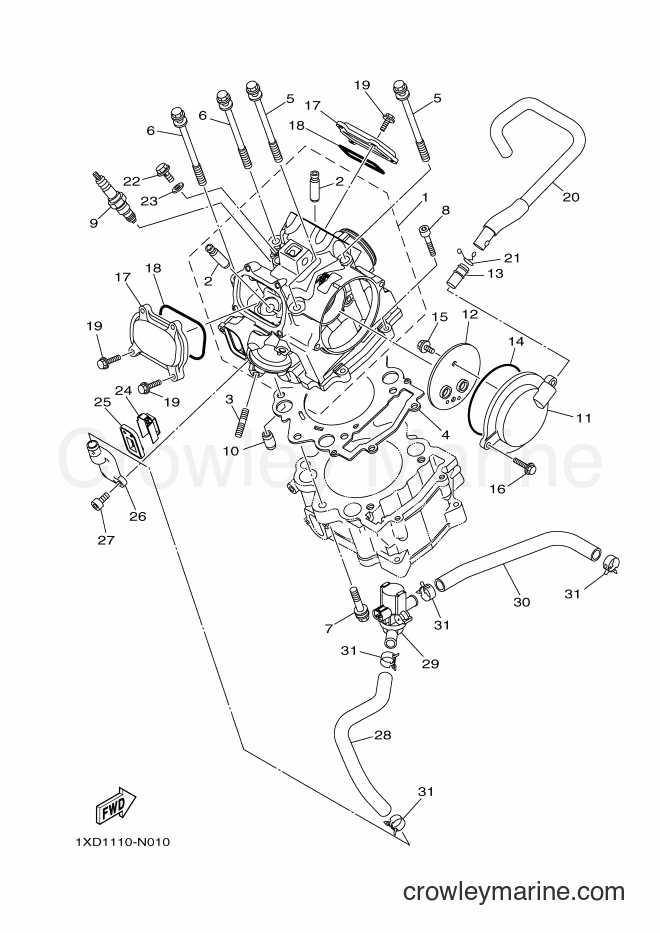 Yamaha Motors YXM700E (B42E) [010] - CYLINDER HEAD