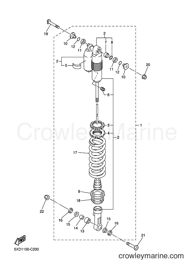 2004 Dirt Bike YZ450F - YZ450F (5XD2) [020] - REAR SUSPENSION