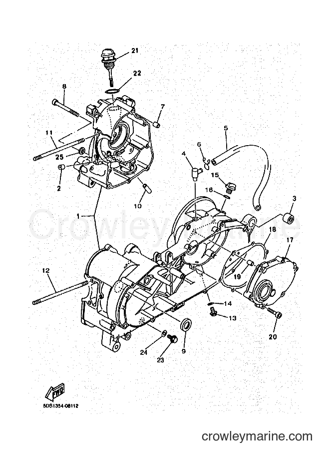 1999 Scooter YP125E - YP125E (5DS8) [010] - CRANKCASE