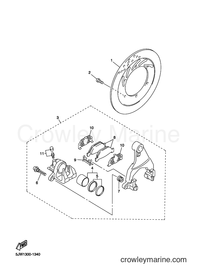 2004 Sport Bike FJR1300A - FJR1300A (5VS7) [120] - REAR BRAKE CALIPER