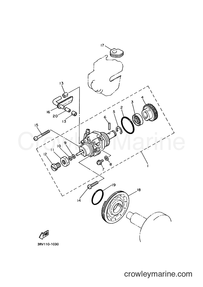 2000 Dirt Bike PW80 - PW80 (4BCA) [050] - OIL PUMP
