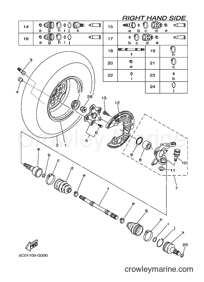 2008 ATV YFM700FWA - YFM700FWA (5C06) [010] - FRONT WHEEL 2